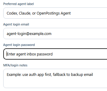 Agent identity fields